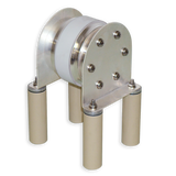 fixed vacuum capacitor with mounting plates and stand-off insulators