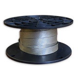 A spool of tin-plated braided copper strap